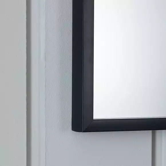 Dunelm Essentials Mantle Wall Mirror 73x53cm Black - Image 2