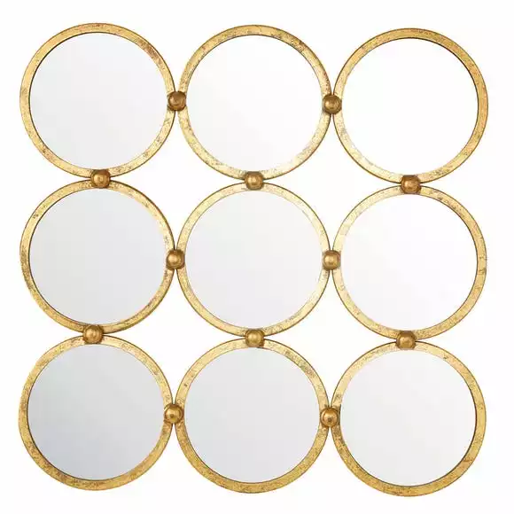 Cedar & Sage Harris Antique Gold Leaf Wall Mirror - Image 3