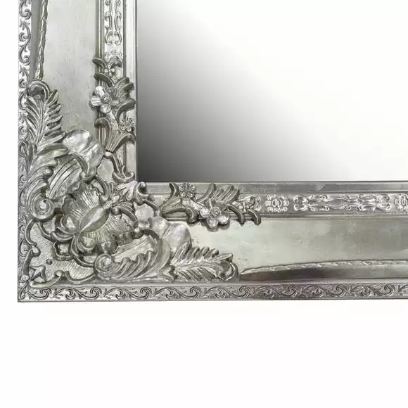 Dunelm Roma Rectangle Wall Mirror, Silver 84x115cm - Image 2