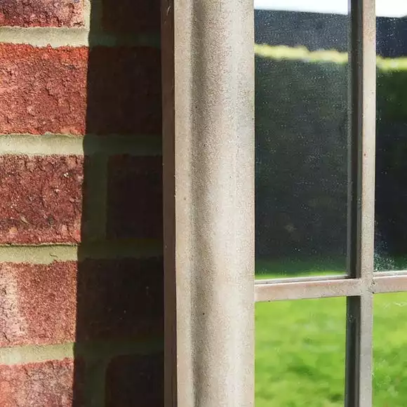 Milton Manor Willow Distressed Sand Outdoor Window Mirror, 190x75cm - Image 2