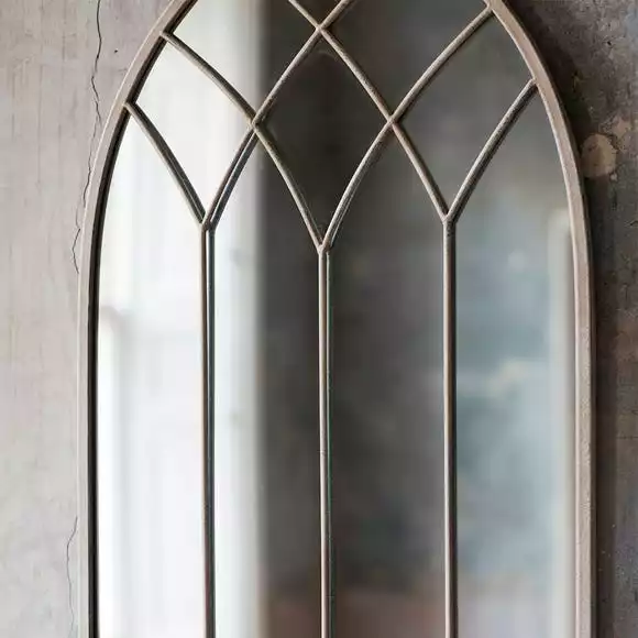 Cedar & Sage Dayton Arched Wall Mirror, Cream 95x50cm - Image 2