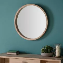 Cedar & Sage Madison Round Wall Mirror, 70cm