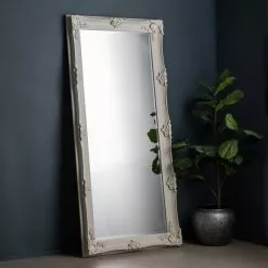 Cedar & Sage Warwick Leaner Mirror, Cream 165x80cm