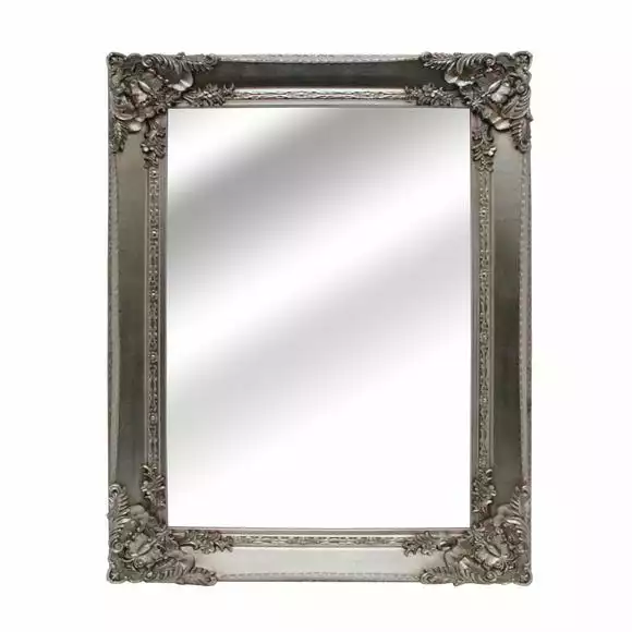 Dunelm Roma Rectangle Wall Mirror, Silver 84x115cm