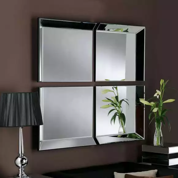 Yearn Mirrors Byblos 4 Panel Wall Mirror, 107x112cm