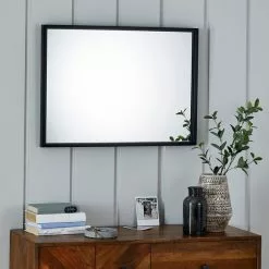 Dunelm Essentials Mantle Wall Mirror 73x53cm Black
