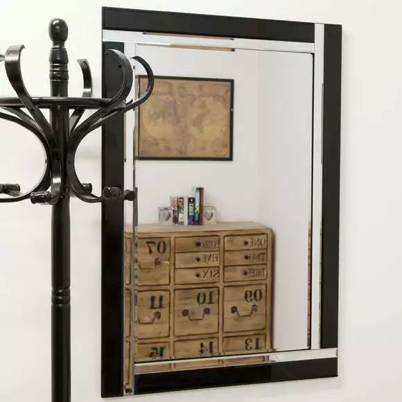 Milton Manor Villa Black Wall Mirror