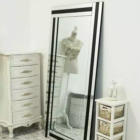 Milton Manor Westbury Black Leaner Mirror