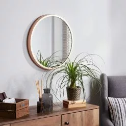 Elements Round Wall Mirror, Copper 55cm