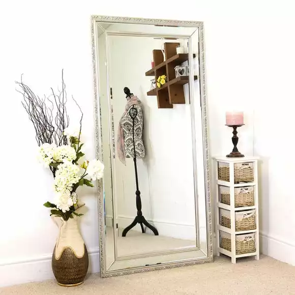 Milton Manor Anastasia Silver Leaner Mirror