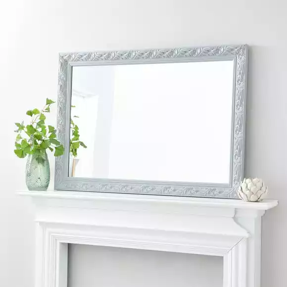 Dunelm Decorative Wall Mirror, Grey 102x72cm