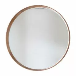 Cedar & Sage Sutton Round Oak Wall Mirror, 74cm
