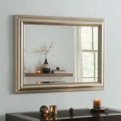 Yearn Mirrors Yearn Beaded Mirror, Champagne 119x94cm