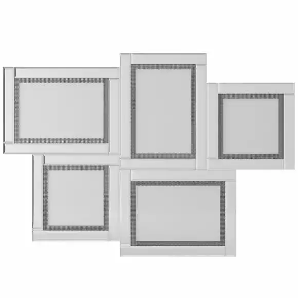 Dunelm Multi Frame Diamonte Wall Mirror