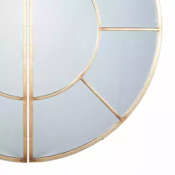 Pacific Lifestyle 2 Section Wall Mirror, Antique Gold 92cm - Image 3