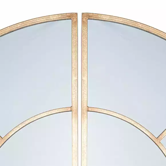 Pacific Lifestyle 2 Section Wall Mirror, Antique Gold 92cm - Image 4