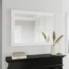 Dunelm Swept Wall Mirror, White 104x74cm