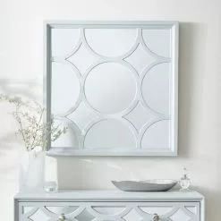 Dunelm Delphi Square Wall Mirror, 62cm