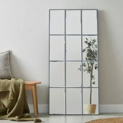 Dunelm Luxe Grey Window Mirror, 150x70cm