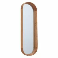 Elements Lozenge Mirror, Solid Oak 71x25cm