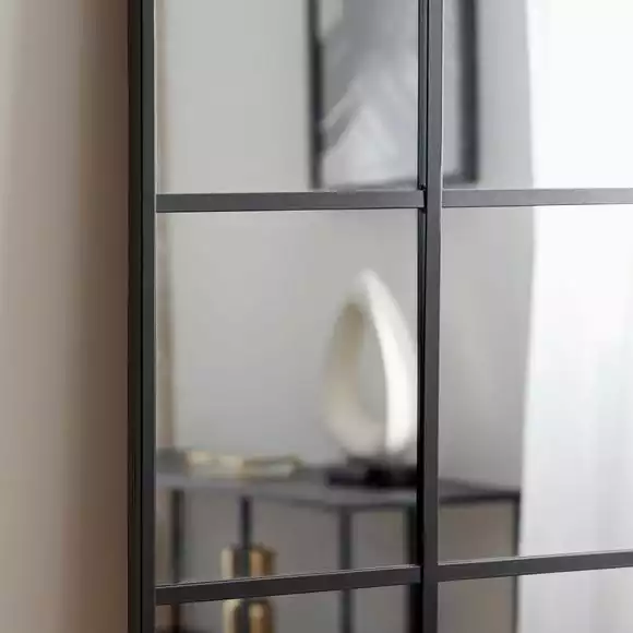 Dunelm Window Black Lines Leaner Mirror, 165x40cm - Image 2