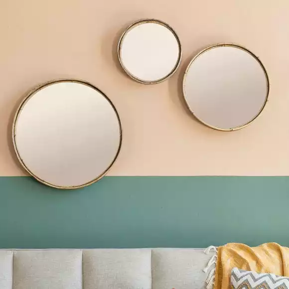 Cedar & Sage Set Of 3 Buxton Round Mirrors