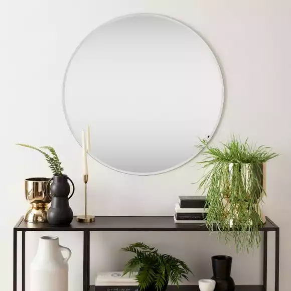 Dunelm Frameless Round Apartment Mirror, 80cm