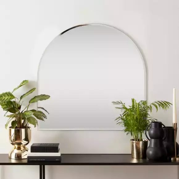 Dunelm Frameless Apartment Arch Wall Mirror, 70cm