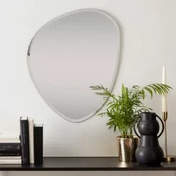 Dunelm Frameless Pebble Mirror, 55x44cm