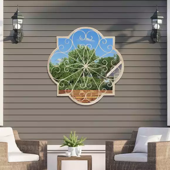 Dunelm Rose Petal Round Garden Mirror 90cm