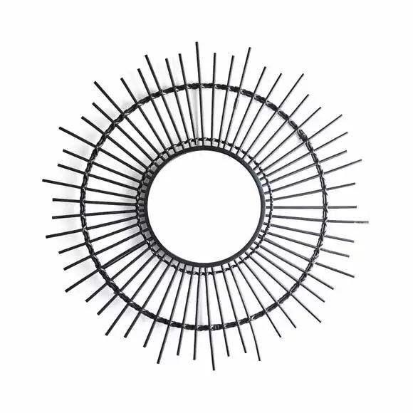 Dunelm Black Bamboo Mirror 80cm - Image 3