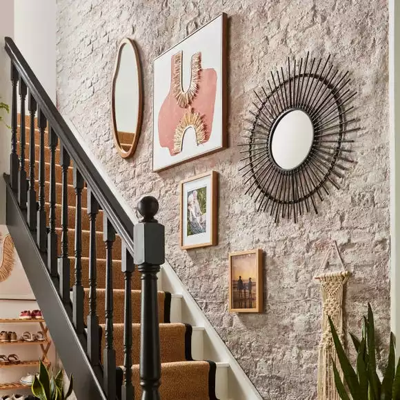 Dunelm Black Bamboo Mirror 80cm - Image 4