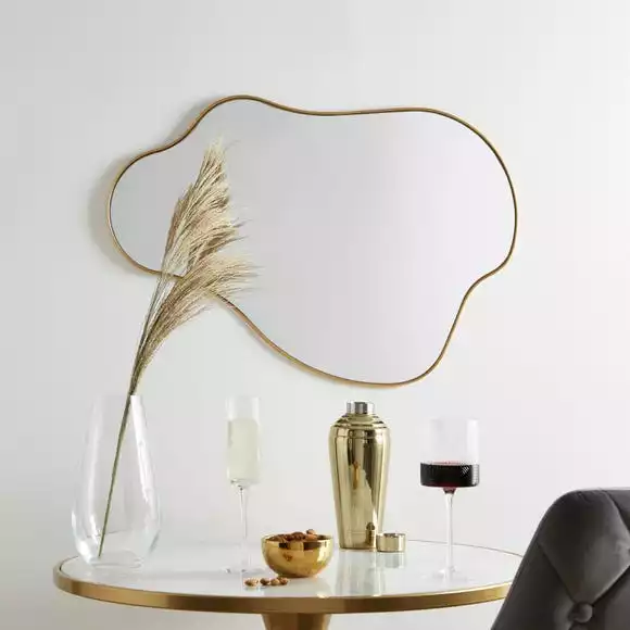 Dunelm Pond Mirror 50x70cm Gold
