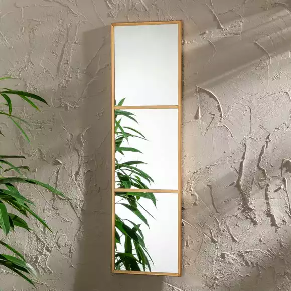 Dunelm Window Mirror 85x25cm Gold Outdoor