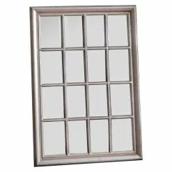 Cedar & Sage Grove Wall Mirror, Antique Silver 106x76cm