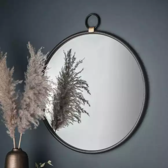 Cedar & Sage Orient Round Wall Mirror, 61x70cm