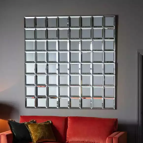 Cedar & Sage Grove Square Wall Mirror, 80cm