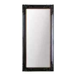 Cedar & Sage Patton Leaner Mirror, Antique Black 80x167cm
