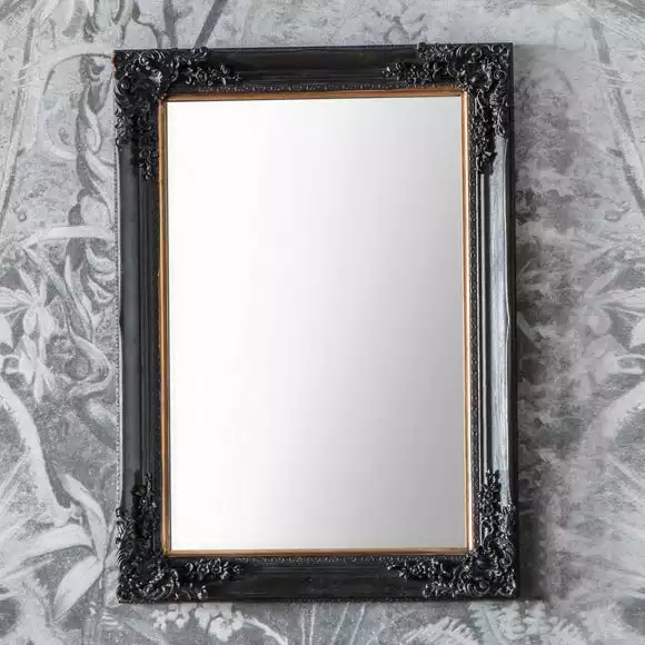 Cedar & Sage Patton Wall Mirror, Antique Black 80x109cm