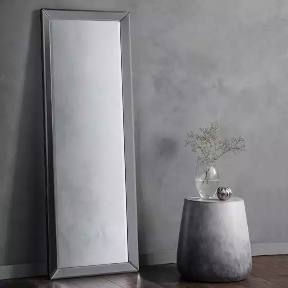 Cedar & Sage Lyra Wall Mirror, Grey 51x143cm