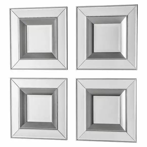 Cedar & Sage Set Of 4 Monto Square Mirrors, 36cm - Image 3
