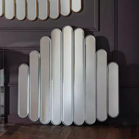 Cedar & Sage Moline Shiny Silver Mirror, 108cm