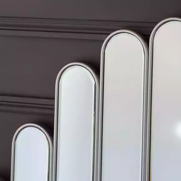 Cedar & Sage Moline Shiny Silver Mirror, 108cm - Image 2