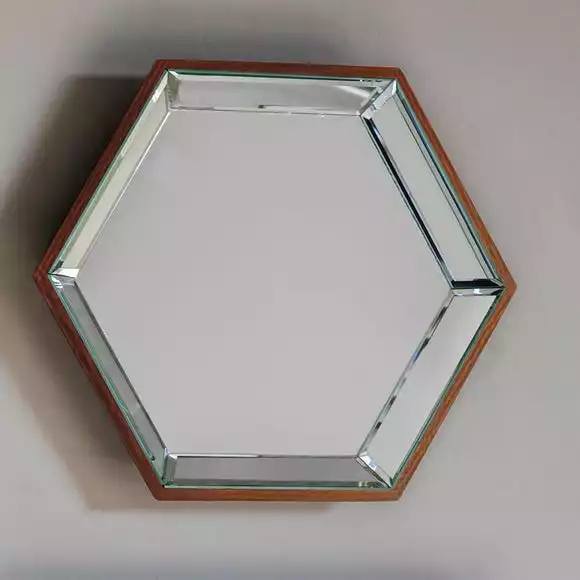 Cedar & Sage Set Of 6 Parc Hexagon Mirrors, 35cm