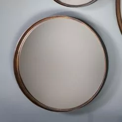 Cedar & Sage Set Of 2 Ruse Round Wall Mirrors, 31cm
