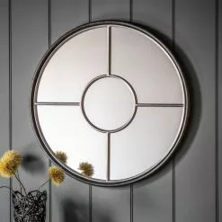 Cedar & Sage Rath Round Wall Mirror, 80cm