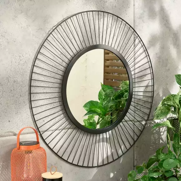 Elements Indoor Outdoor Black Mirror, 70cm