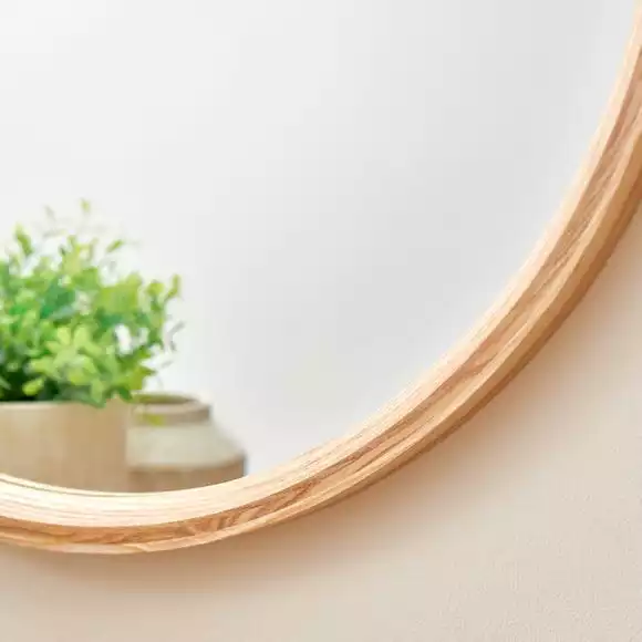 Dunelm Ashwood Round Framed Mirror 70cm - Image 2