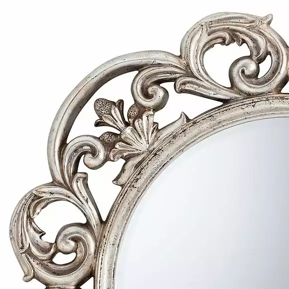 Cedar & Sage Athol Round Wall Mirror, Silver 93cm - Image 3