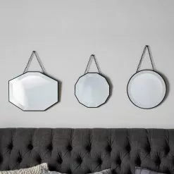 Cedar & Sage Set Of 3 Raphine Scatter Mirrors